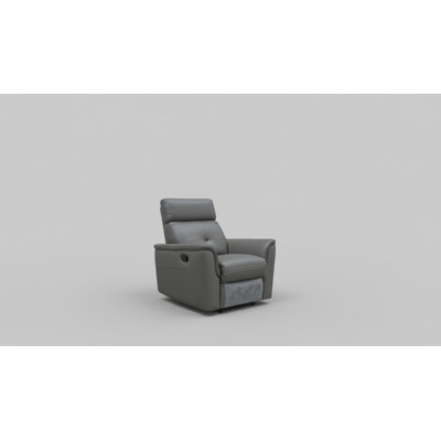 Modern recliner armchair dark grey.