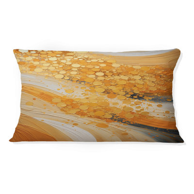 Golden Harvest IV - Abstract Landscapes Printed Throw Pillow