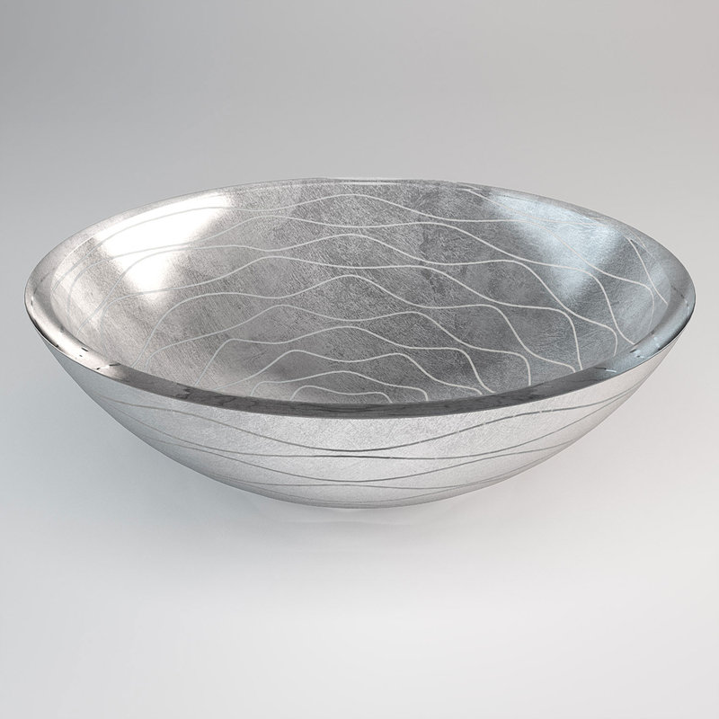 Vetro Freddo 17'' L Bathroom Sink, Silver
