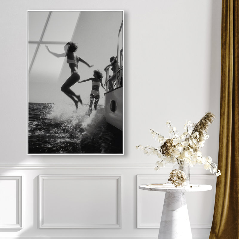 Liquid Gravity Print by Oliver Gal, 31"H x 21"W, White Floater Frame