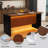 Modern Kitchen Island With Marble-Look Surface, LED Lights, And Grille Design For Stylish And Functional Dining And Living Spaces