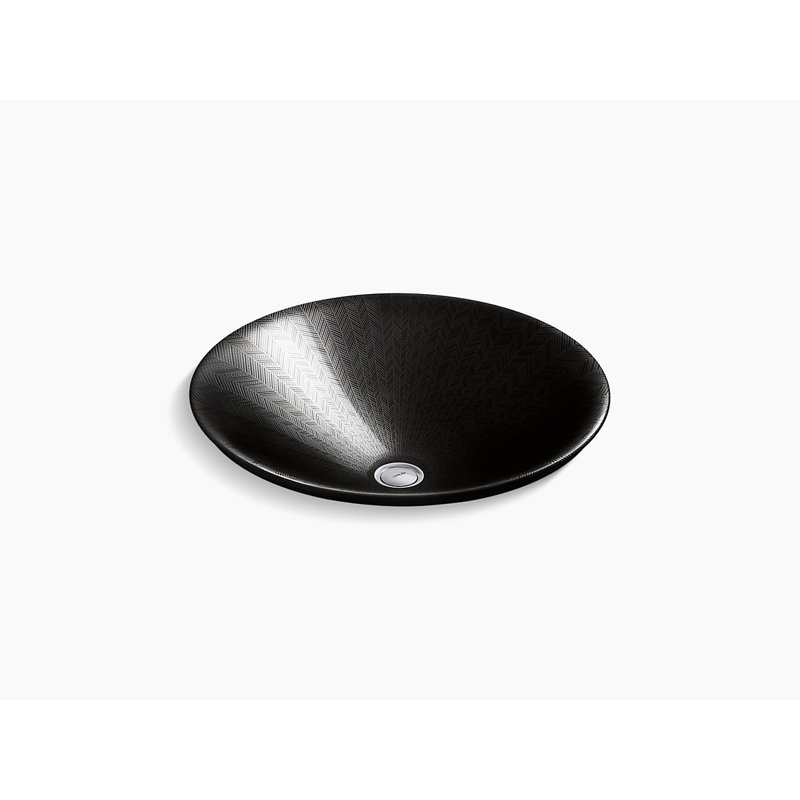 Lavabo de salle de bain rond Kadler ARTIST EDITIONS Kartler, Noir noir ™