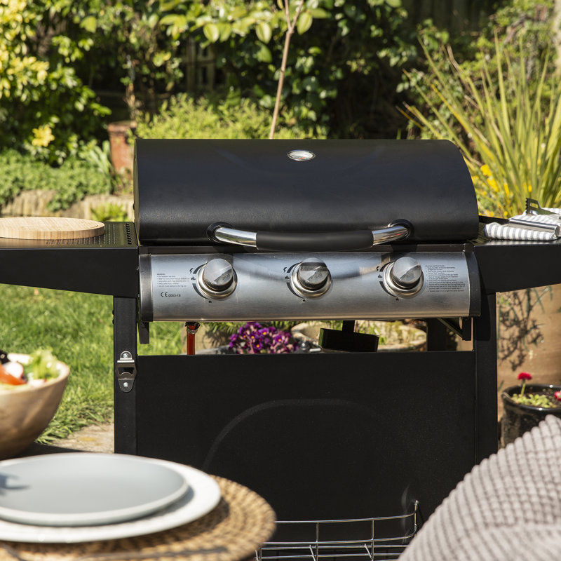 George Foreman 3 - Burner Countertop Liquid Propane Gas Grill