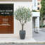 8ft UV Resistant Artificial Eucalyptus Tree with Grey Tall Planter, Pre Potted Faux Eucalyptus