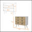 Commode 3 tiroirs blanche et macadamia