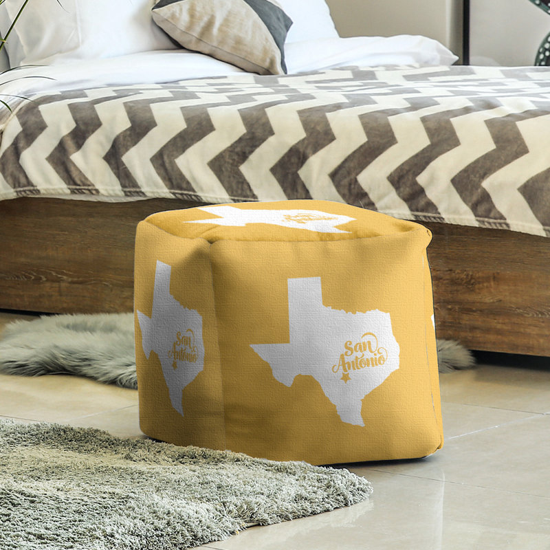 Repose-pieds cube san antonio texas, Jaune