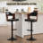 Modern Swivel Bar Stools Set Of 2, Wooden Upholstered Pu Leather Barstools With Back & Footrest, Counter Height Bar Chairs For Kitchen Island-1126708838