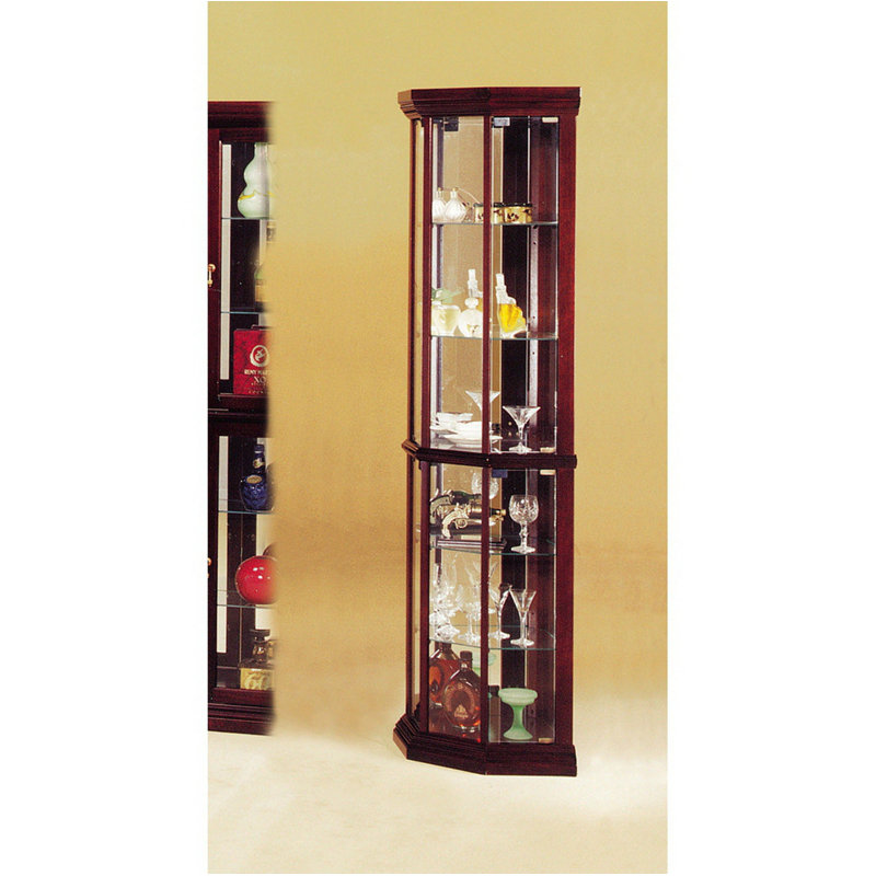 Armoire vitrée avec 4 portes en verre, armoire d'angle