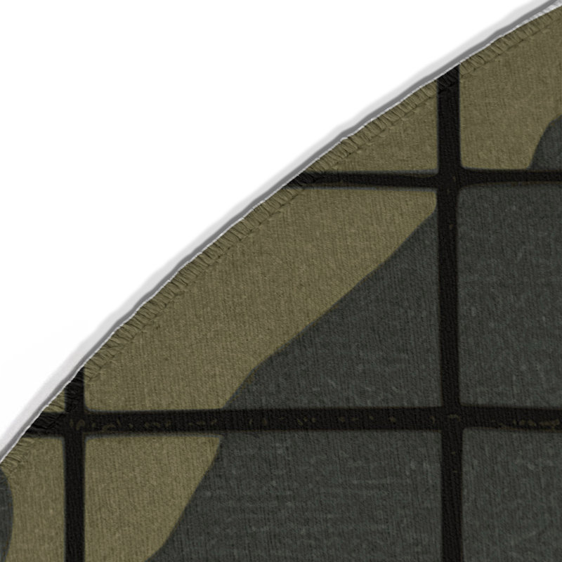 Patrol Layer Indoor And Outdoor Area Rug, Round 5'