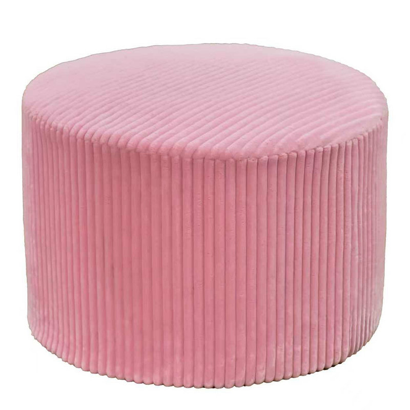Repose-pieds plein Corduroy Upholstery, Rose