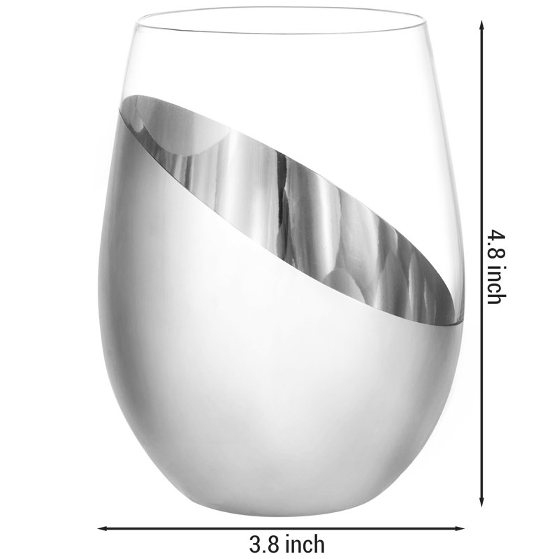 6 Piece 532ml Stemless Wine Glass Set