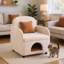 Fauteuil rembourré avec coussin lombaire