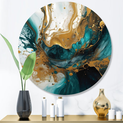 Gethin " Turquoise And Gold Sculpting Space "