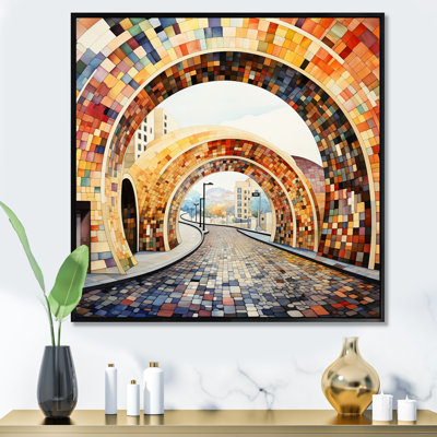 " Orange Bridge Dynamic Archways Pointillism III "