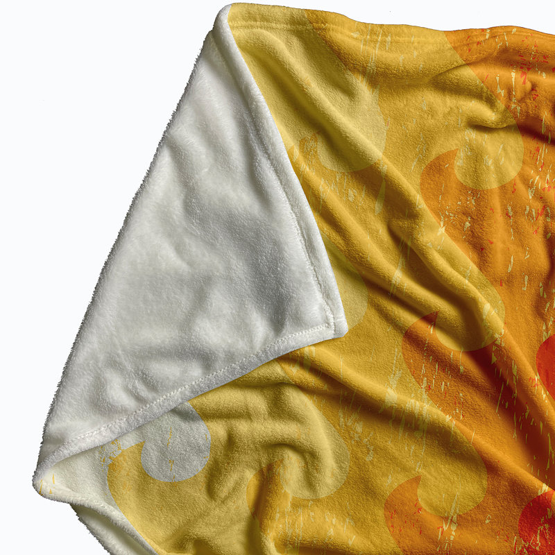 Houston Plain Weave / Muslin Throw Blanket, Yellow/Orange