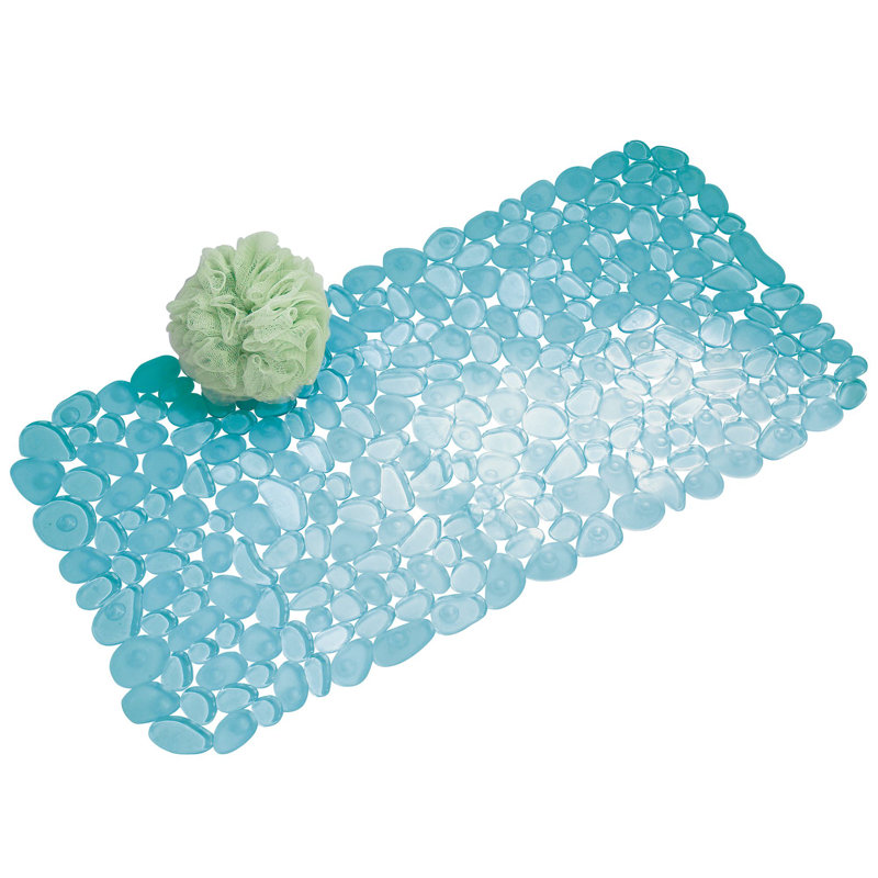 Sydni Plastic / Acrylic Non-Slip Shower Mat, Blue
