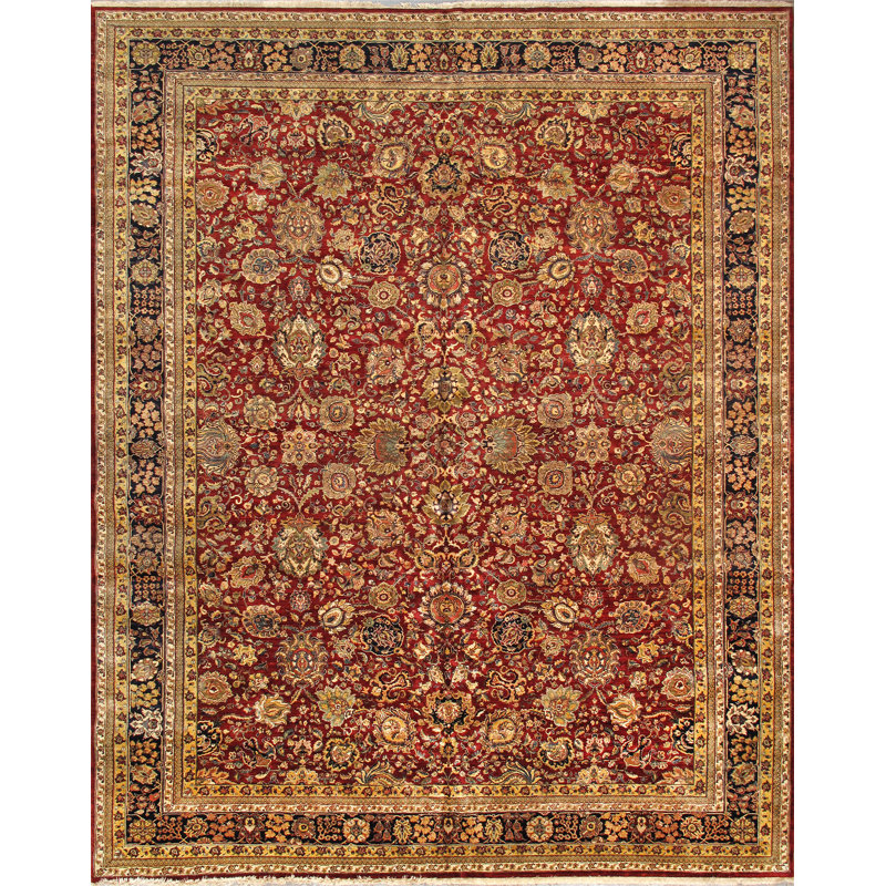 Agra Handmade Wool Floral Area Rug