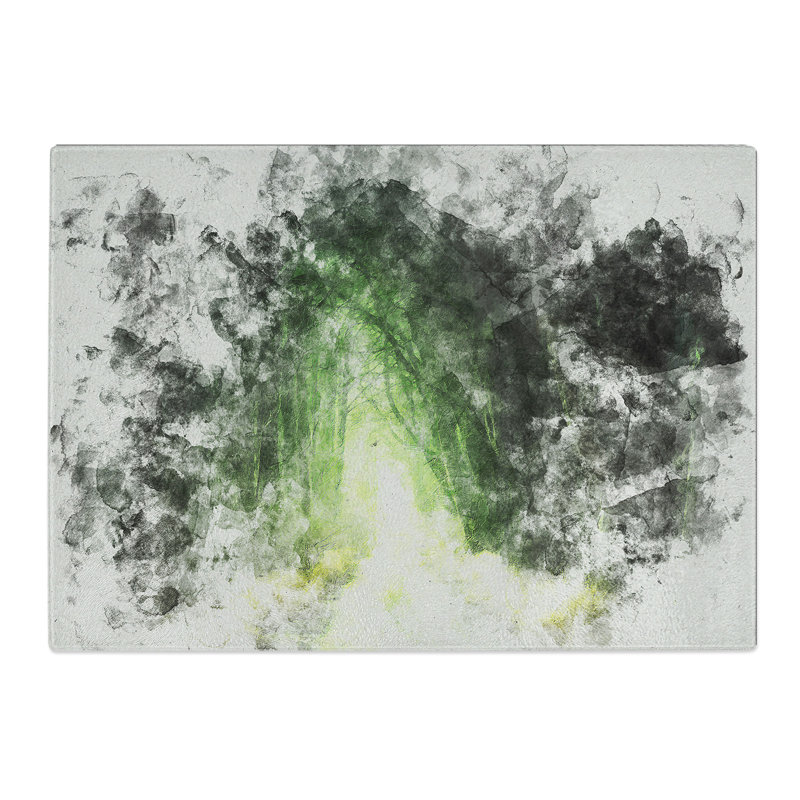 Tempered Glass Secret Forest Chopping Board, 28.5 cm x 39 cm