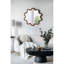 Miroir 30 po x 31 po avec cadre en bois brun foncé inégalé, salon, chambre à coucher, vestibule 29,75 po, style mural distinctif et éclairage