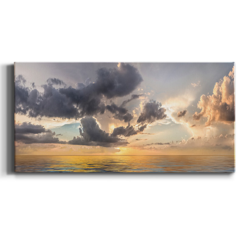 Coucher de soleil céleste - reproduction sur toile tendue, H 16 po x l 8 po x P 1 po