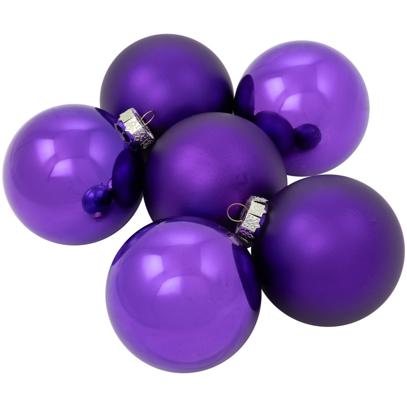 Ornement de Noël boule de verre, Mauve