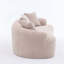 Canapé incurvé chenille en tissu chenille, sans assemblage-1403032041