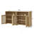 4-Door Rattan  Cabinet With Storage, Retro Coffee Bar Wine Bar Credenza For Living Room/Entryway/Kitchen-696697323
