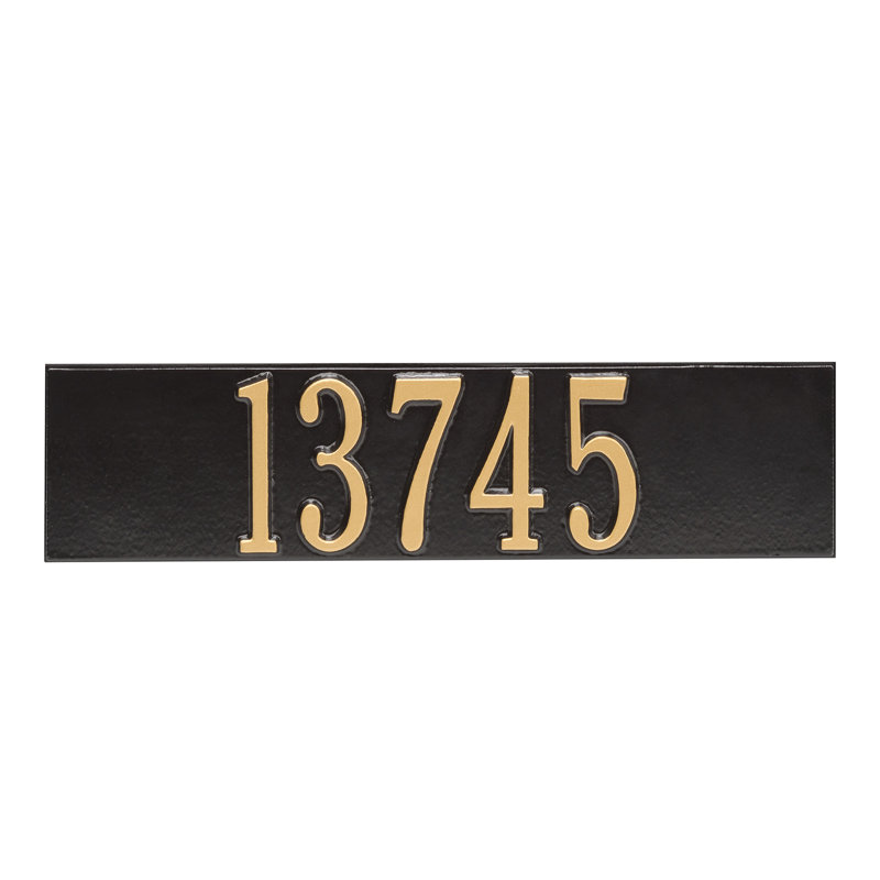 Enseigne de boîte aux lettres Colonial, Noir / or
