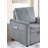 Landyn 32.5"W Gray Corduroy Armchair With Pull-Out Chaise And Side Pocket