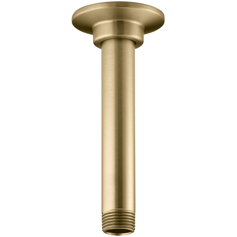 Ceiling Mount Showerarm, Vibrant Moderne Brushed Gold
