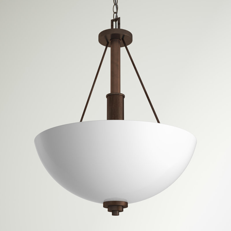 Hester 3 - Light Unique/Statement Pendant, Rubbed Bronze, 21.25" H x 15.75" W x 15.75" D