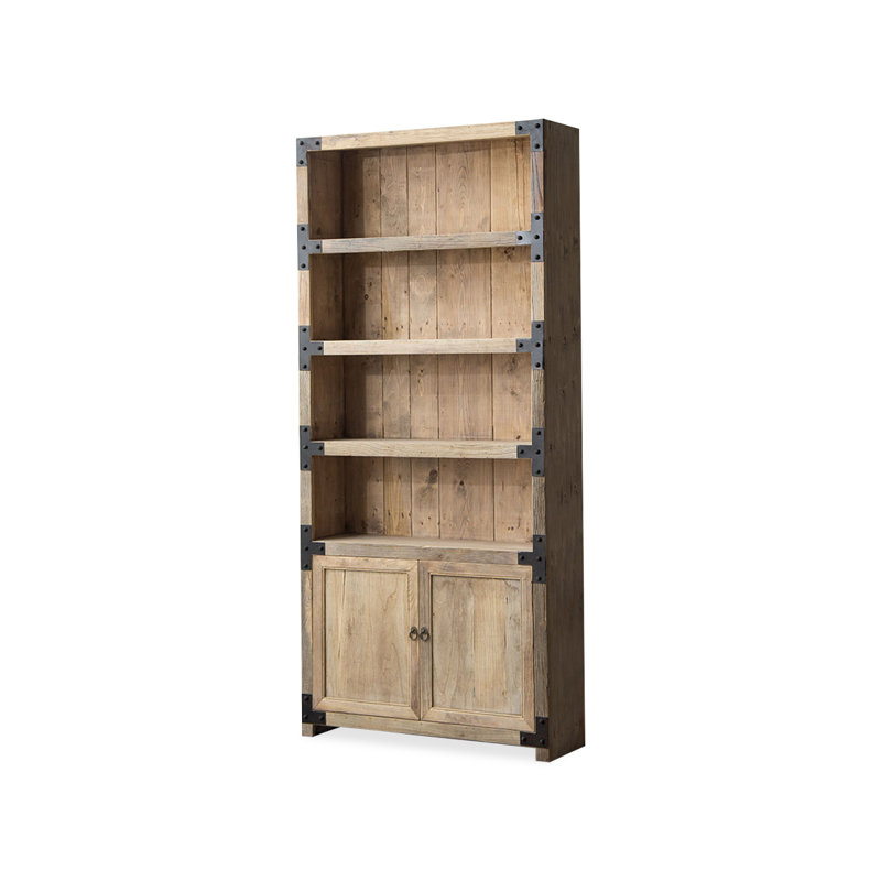 Modern Burlywood Solid Wood China Cabinet