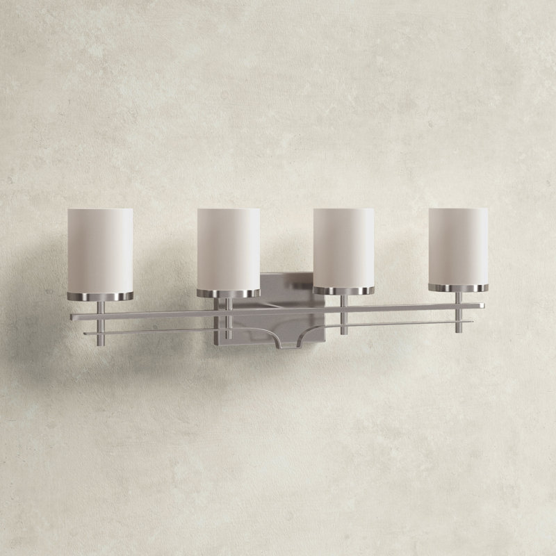 Aalin 4-Light Vanity Light in Nickel, Satin Nickel