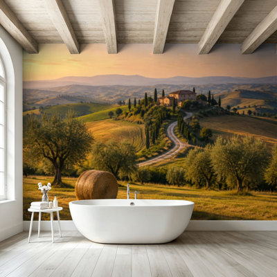 Papier peint adhésif autocollant et amovible Val d Orcia Tuscany, Italie