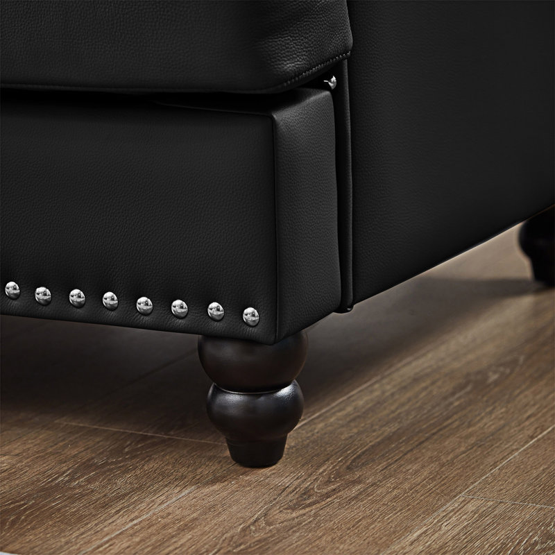 Upholstered Sofa Set, Black
