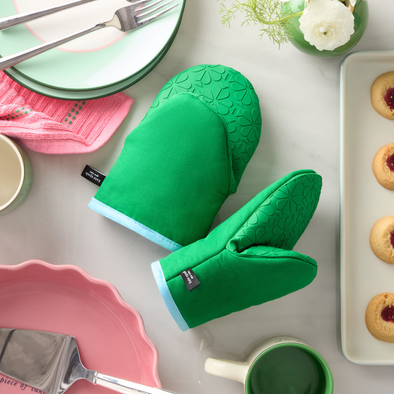 Ensemble de gants de cuisine Kate Spade New York Spade, Vert/bleu