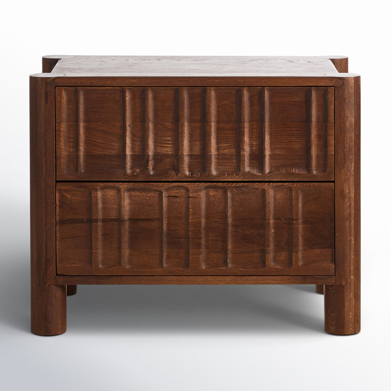 Gelsey Solid Wood 32" Nightstand, Cocoa