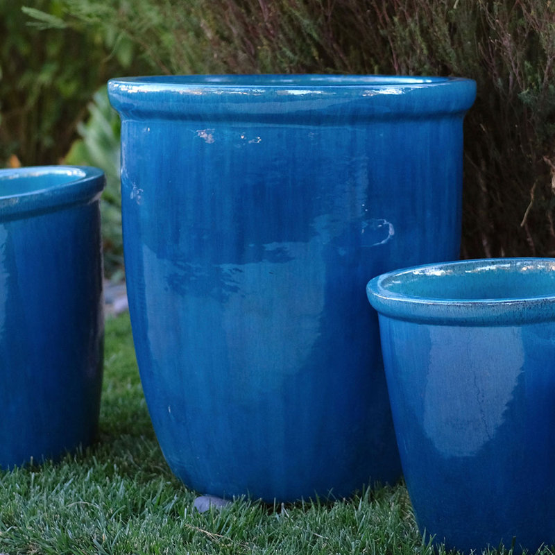 Le Beau Handmade Ceramic Pot Planter, Falling Aqua