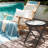 18In. Metal Round Patio Folding Side Table
