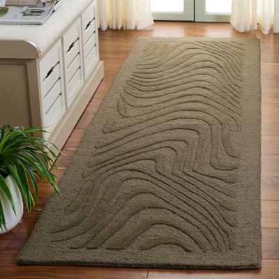 Ebony Hand Tufted Wool Solid Color Indoor Rug