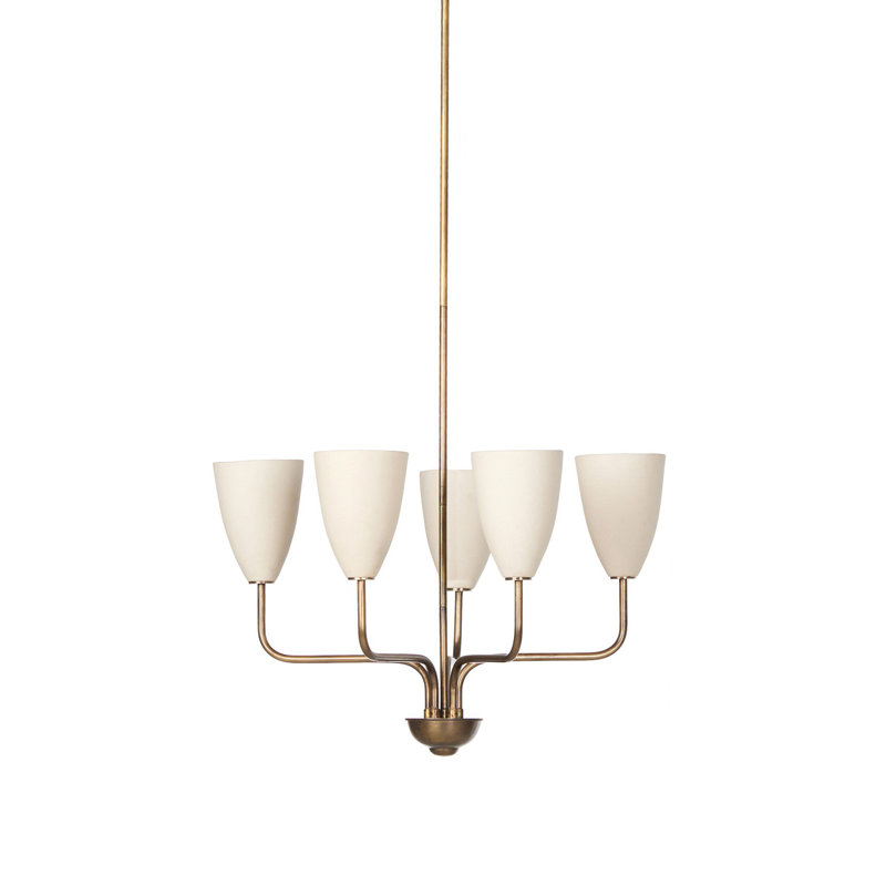 Lodovico Solid Brass 5-Light Chandelier