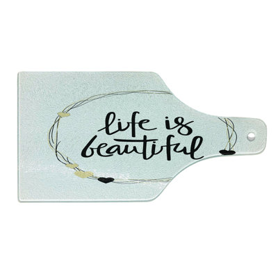 East Urban Home Glass Saying Cutting Board