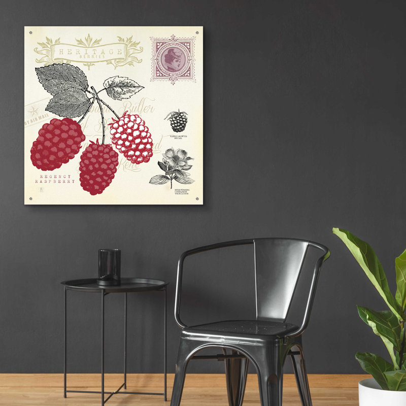 " Raspberry Notes " by Studio Mousseau, 36" H x 36" W x 0.2" D