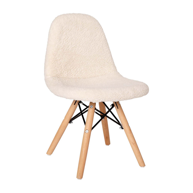 Bourassa Kids 13.25'' Club Chair and Ottoman, Off White
