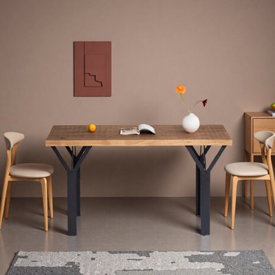 Natural Style Durable Rectangular Dining Table
