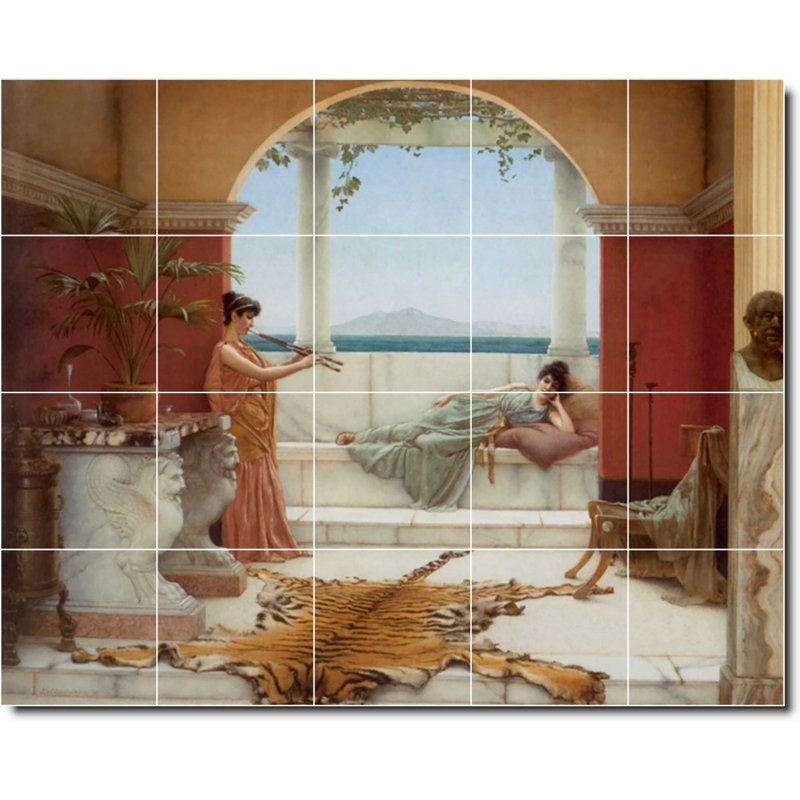 Carreau de céramique décorative 60 po x 48 po 12 po x 12 po, Femme 03715