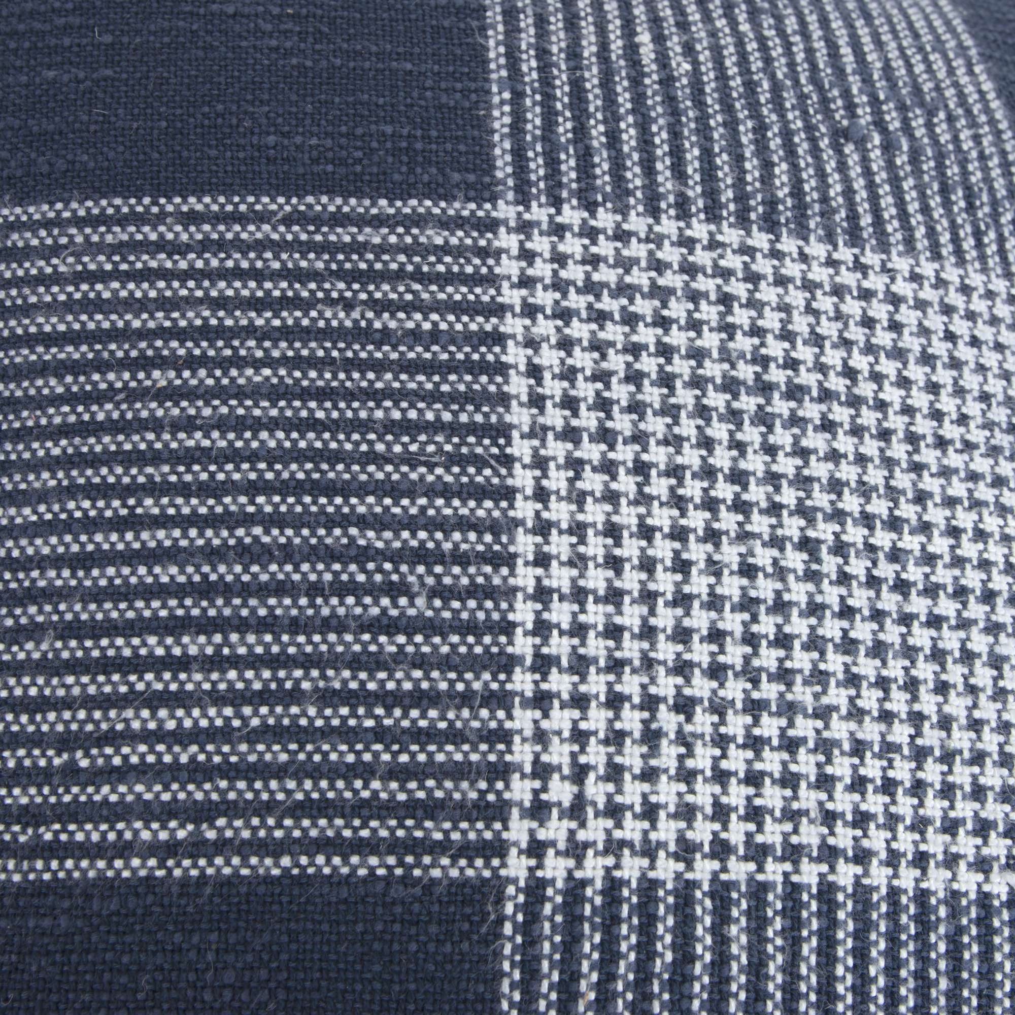 Carwyn Plaid Cotton Throw Pillow, Blue