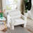 33.86'' Single Sofa and Toss Pillow, Solid Wood Frame 300 Lbs Capacity for Small Spaces-1310525471