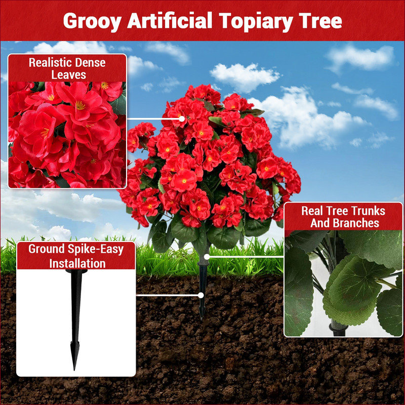 60cm Plant, Red
