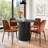 Folmar 4 - Person Dining Table Sets With 41.5'' Round Table & 4 Upholstered Chenille Chairs-103707493